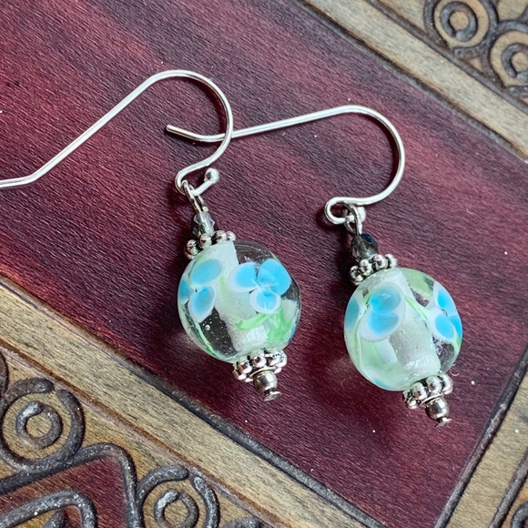 SET,Sterling Silver freshwater pearl Amazonite Necklace and earrings - Picture 6 of 9